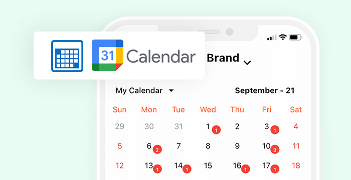 Works with Google and Office365 Calendars