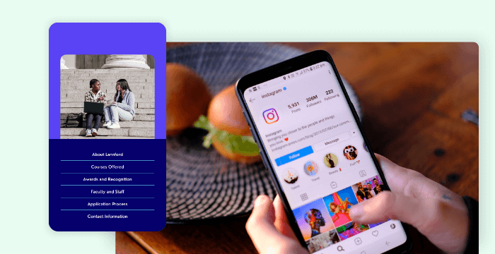 Use our page builder to create "Link In Bio" pages